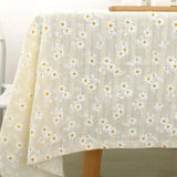 Rectangle White Lilac Tablecloth Boho Farmhouse Table for Cover Wedding Birthday Baby Party Shower Dinner Table Retro Decoration