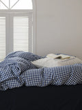 Ikeehome  Mixed Color Cotton Bedding Set Plain Cotton Waed Fabric Color Woven Design Dormi Tee Piece Set Pure Cotton Bed Canopy