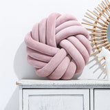 Pillow with Three Strands of Rope Tied To A Ball Circular Sofa Armchair Lazy Seat Cushion Office Cushion Futon Office Cushion
