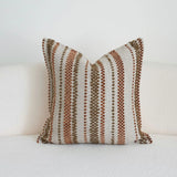 Brown Pillowcase Cotton Jacquard Waist Pillow Case Living Room Sofa Cushion Cover Comfortable Soft Home Hotel Decor Cushion Case