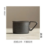 Vintage Japanese Cups Set Ceramic Coffee Cups Set Gold-plated Glazed Personal Cups Small Simple Water Cup Kitchen Supplies