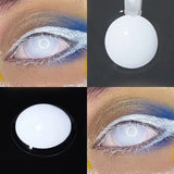 Block Blind Cosplay Anime Colored Contact Lenses Prescription Yearly Disposable Myopia for Halloween Party Makeup