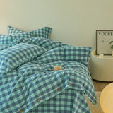 Housse de couette 220x240 Cotton Stripes Duvet Cover Button Girl's Room Skin Breathable Bedding funda nórdica Comforter Sets