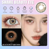 Myopia Lenses 1pair Color Contact Lenses for Eyes Brown Prescription Lens Cosmetic Black Lense Yearly Gray Contact Lens