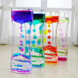 Acrylic Liquid Hourglass Timer Pressure-reducing Two-color Liquid Oil Drain Creative Oil Drop Process Desktop Display Hourglass