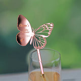 Personalised Butterfly Drink Stirrers Wedding Decoration Party Cocktail Bar Sticks Custom Name Wedding Table Centerpiece Favor