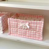 Original Korean Imported Quilted Storage Basket Desktop Good Item Storage Cute Storage Frame