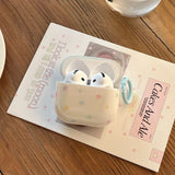 Korea lovely blue star gloss silicone earphone case for apple airpods pro 2 for airpods 1 2 3 4 protection cover with keychain