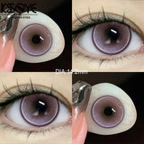 2Pcs Best Selling Color Contact Lenses Myopia Degree -0.00 to -8.00 Purple Series Soft Lens EyeBeauty Pupil