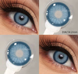 1 Pair Colored Contact Lenses for Eyes Natural Fashion Lenses Gray Beauty Pupils Blue Eye Lens Cosmetics Soft Contacts