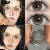 1 Pair New Product Color Contact Lenses Degrees Fashion Comfort Soft Nature Blue Grey Lenses Fast Shiping