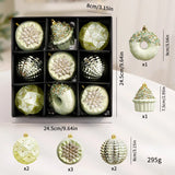 Christmas Tree Hanging Decor Christmas Ornament Electroplate Ball Shaped Light Green Painted Christmas Ball Gift Christmas Decor