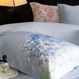 Premium 1000TC Egyptian Cotton Flowers Print With Embroidery Bedding Set Duvet Cover Set Flat/Fitted Bed Sheet Pillowcases 4Pcs