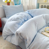 Simple Style Bedding Set Nordic Striped Duvet Cover Set 100% Cotton Flat Sheet Single Twin Size Double Bed Sheet Set For Bedroom