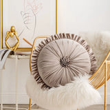 Lotus Leaf Lace Pillow Round Flower Office Back Cushion Creative Circle Home Bedhead Decoration Pillows Homestay Sofa Decor