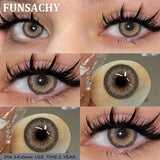 1 Pair Color Contact Eye Color Lenses Makeup Natural Black Lens Cosmetic Brown Eyes Lenses Woman Makeup Beauty Softlens
