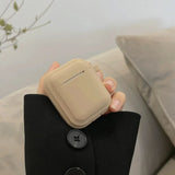 Korea Cute Simple Coffee Milk Tea Color Silicone Earphone Case For AirPods 1 2 3 4 Pro 2 Wireless Bluetooth Charging Box Cover