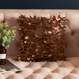 Solid Color 3D Leaf Body Pillow Soft Sofa Pillow for Home Living Room, Hotel, Car Back Satin Home Accessories for Bedrooms