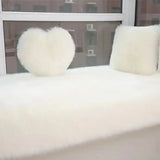Grey Plush Sofa Cushion Long Plush Simple Winter Anti Slip Mat European Style Thickened Encryption Warm and Dustproof Sofa Towel