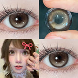 2Pcs Blue Myopia Natural Colored Contact Lenses With Prescription Big Eye Lenses Hot Sale Makeup Korean Style Contact