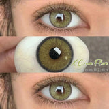 1 Pair Green Colored Contact Lenses Natural Brown Pupils Eyes Soft lenses Soft Contact Lenses 14.00mm Yearly Use