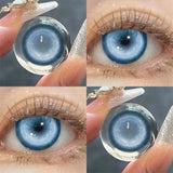 Eye Eyes Color Contacts Colored Contact Lenses Lens Small Pupil Enlarging Cosplay Blue Soft 2Pcs 1 Year Use