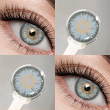 1 Pair  hot sale Colored Pupils for Eyes Green iris lens with Myopia 0~-8.00 degree Cleopatra series lenses Brown gray le