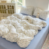 Minimalist Polka Dot Style Bedding Set Duvet Cover Set Four Piece Bedding Set Bed Sheet Fully Enclosed for Home