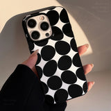 Luxury Personality Circle Soft Phone Case For iPhone 16 15 14 13 12 mini 11 Pro Max XS XR X 7 8 Plus Shockproof Protective Cover