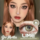 Dusty Rose Small Pupil Natural Colored Contact Lenses 6 Months Wear Soft Lens for Coser Daily Anime Cosplay Eye Beauty