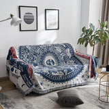 Picnic Cloth Camping RV Blankets Outdoor Rugs Sofa Bed Throw Blanket Air Condition Knitted Rugs Beach Towel Mats 2 side Print
