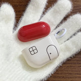 line red house simple style imd silicone earphone case for airpods 1 2 3 4 pro 2 soft protection cover