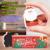 Festive Christmas Fridge Magnets Cartoon Santa Snowman Reindeer Magnets Refrigerator Decor Holiday Home Decorations