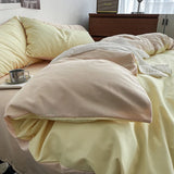 Gray Duvet Cover Set with 2pcs Pillowcase Soft Washed Cotton Comforter Quilt Cover Pillow Case Double Queen King Size