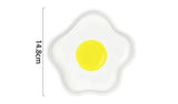 Novelty Ceramic Plate Lovely Fried Egg Shape Afternoon Tea Dessert Saucer Breakfast Salad Fruit Tray Creative Tableware Dishes