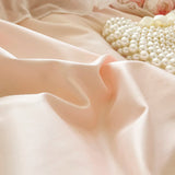 Double Layer Lace Ruffles Princess Wedding Bedding Set 100S Egyptian Cotton Duvet Cover Quilted Bedspread Bed Skirt Pillowcases