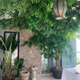 10PCS Artificial Plants Italian Ruscus Greenery Stems Spring Faux Shrub Bushes Green Leaves for Wedding Arch Bouquet Home Decor