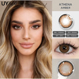 Colored Contacts Lenses Brown Natural Lenses Gray Colored Pupils Natural Look Green Contacts Lens Cosmetic Beauty Big Eyes