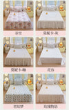 1PC 100%Cotton Bed Skirt Queen/King Size Floral Printed Bed Sheet with Ruffles falda de cama Full Size Bed Skirt for Single Bed