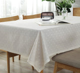 Daisy Flower Pattern Tablecloth Hot Sale Linen and Cotton Lace Edge Rectangular Table Cloth Home Hotel Textile