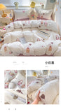 Class A Double Yarn Bedding Set Quilt Comforter Duvet Cover Set Printed Cotton Bedspread Skin Friendly Breathable Four-Piece Set
