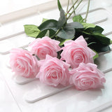11pcs/Lot Rose Artificial Flowers Real Rose Touch Flowers Home for Decorations Wedding Party or Birthday Bouquet