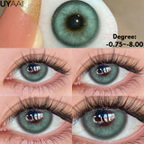 Diopter y2k Lenses Color Contact Lenses for Eyes with Degree Korean Fashion Lenses Blue Eye Lens Brown Natural  Eyepieces