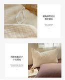 Solid Color Bedding Set Soft Duvet Cover Set With Sheet Bedroom Decor Skin Friendly Single Double Four Piece Set Home Textiles