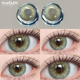 1 Pair Brown Colored Contact Lenses For Eyes Natural Gray Lenses Green Eyes Contact Makeup Beauty 14.20mm Yearly