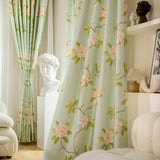 American High-end Pastoral Large Flower Blackout Curtains Living Room Bedroom Curtains