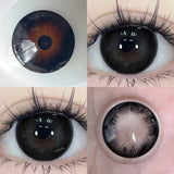 1 Pair(2pcs) Brown Beauty Colored Contact Lenses for Eyes Purple Halloween Lens Big Eye Lens Natural Look Gray Blue Lens