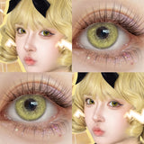 6 Months Disposable Kawaii Green Anime Cosplay Colored Contact Lenses for Coser Daily Party Eye Beauty Soft Contacts