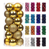 24/36Pcs Christmas Decoration 3/4CM Balls Hanging Christmas Tree Pendants Ornaments for Home Party Decor New Year Gift Accessory