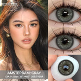 New Color Contact Lenses for Eyes Natural Blue Eye Lenses Cosmetic Green Contacts Yearly Brown Eyes Lens Gray Lenses